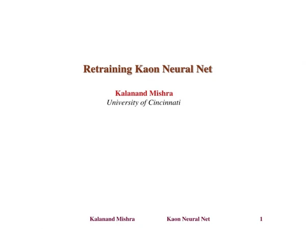 Retraining Kaon Neural Net