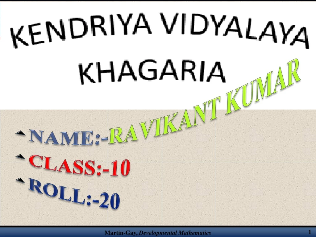 name ravikant kumar class 10 roll 20