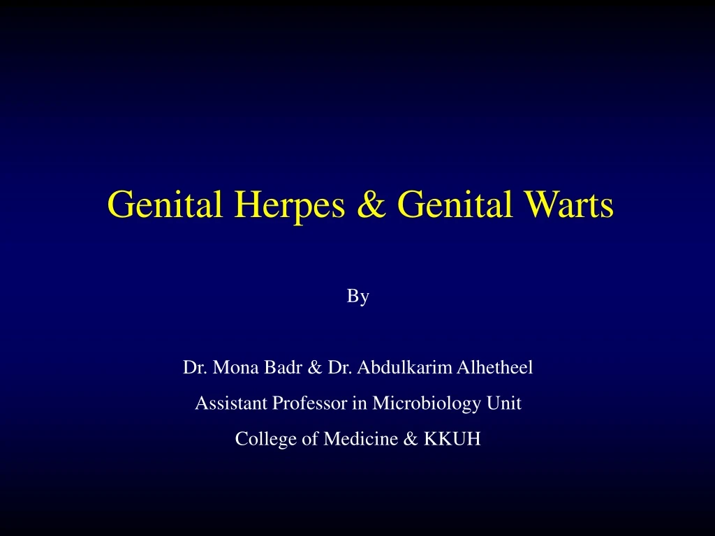 Ppt Genital Herpes Genital Warts Powerpoint Presentation Free