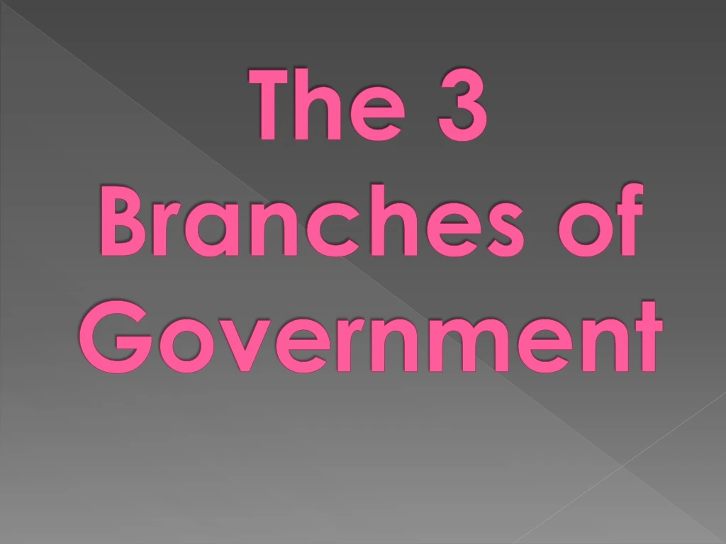 the 3 branches of government