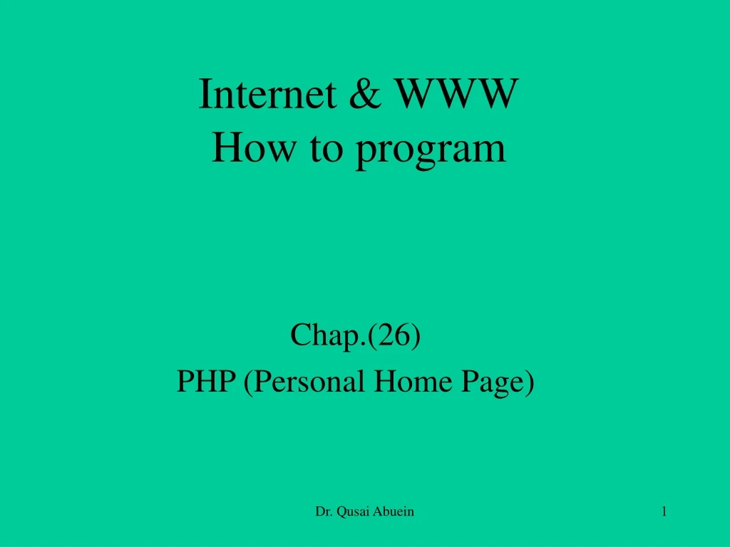 internet www how to program