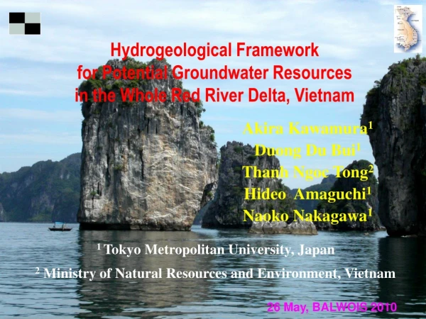 Hydrogeological Framework for Potential Groundwater Resources