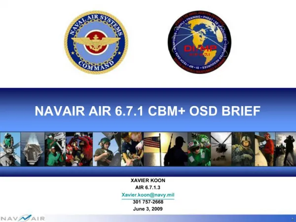 NAVAIR AIR 6.7.1 CBM OSD BRIEF