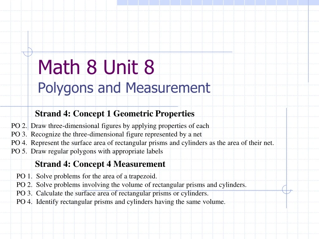 math 8 unit 8
