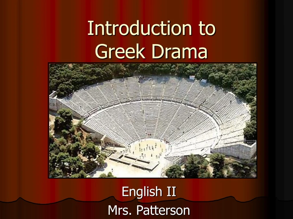 introduction to greek drama