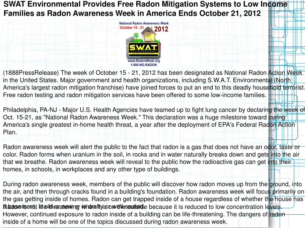swat environmental provides free radon mitigation
