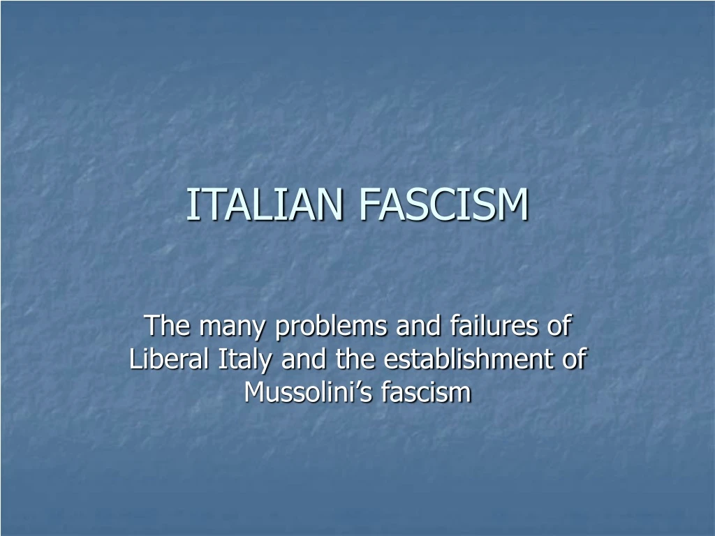 italian fascism