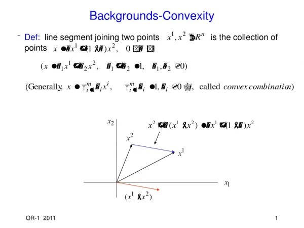 Backgrounds-Convexity