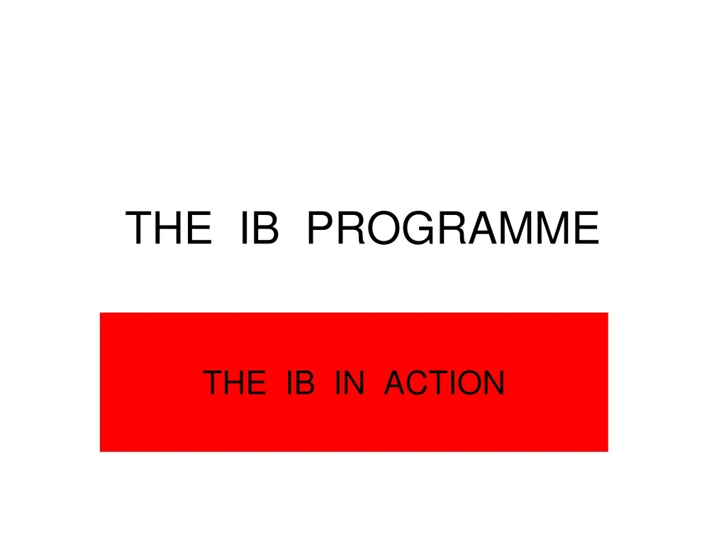 the ib programme