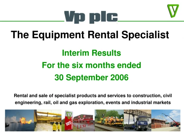 Interim Results For the six months ended 30 September 2006