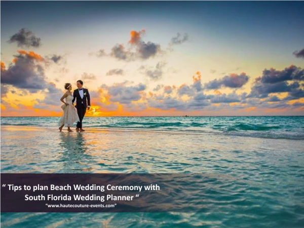 Tips For Planning A Beautiful Beach Wedding at South Florida.