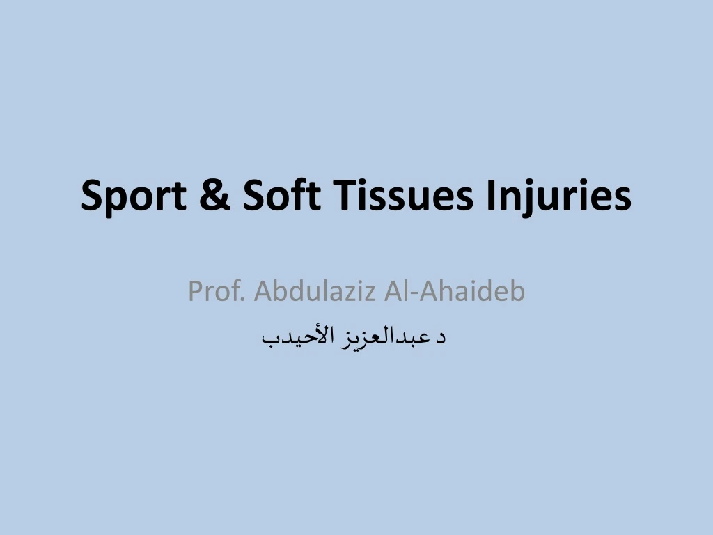 sport soft tissues injuries