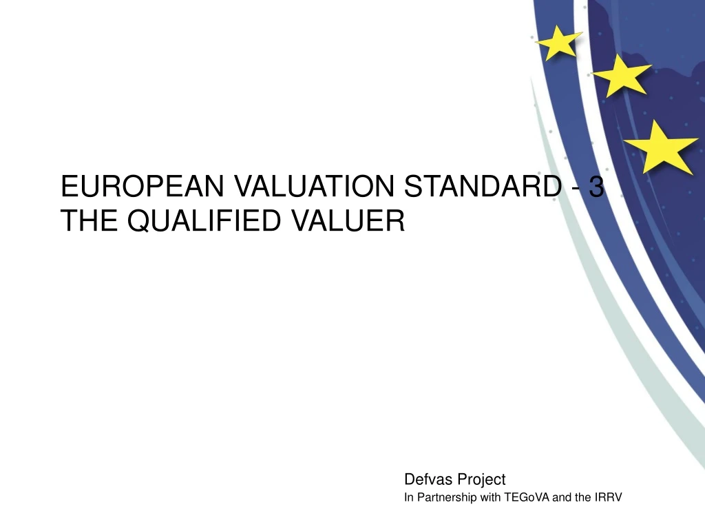 european valuation standard 3 the qualified valuer