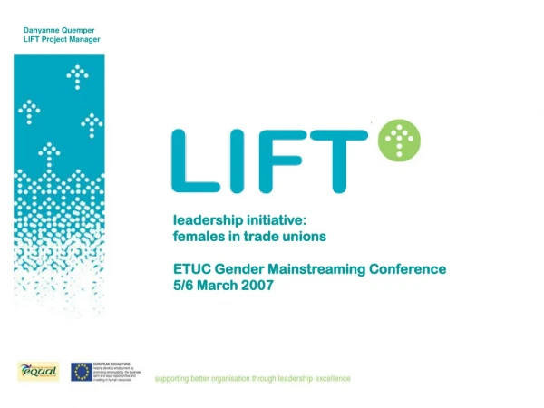 leadership initiative: females in trade unions ETUC Gender Mainstreaming Conference 5/6 March 2007