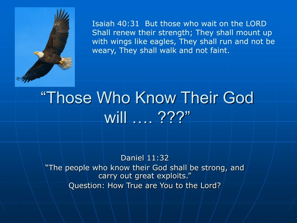 those who know their god will