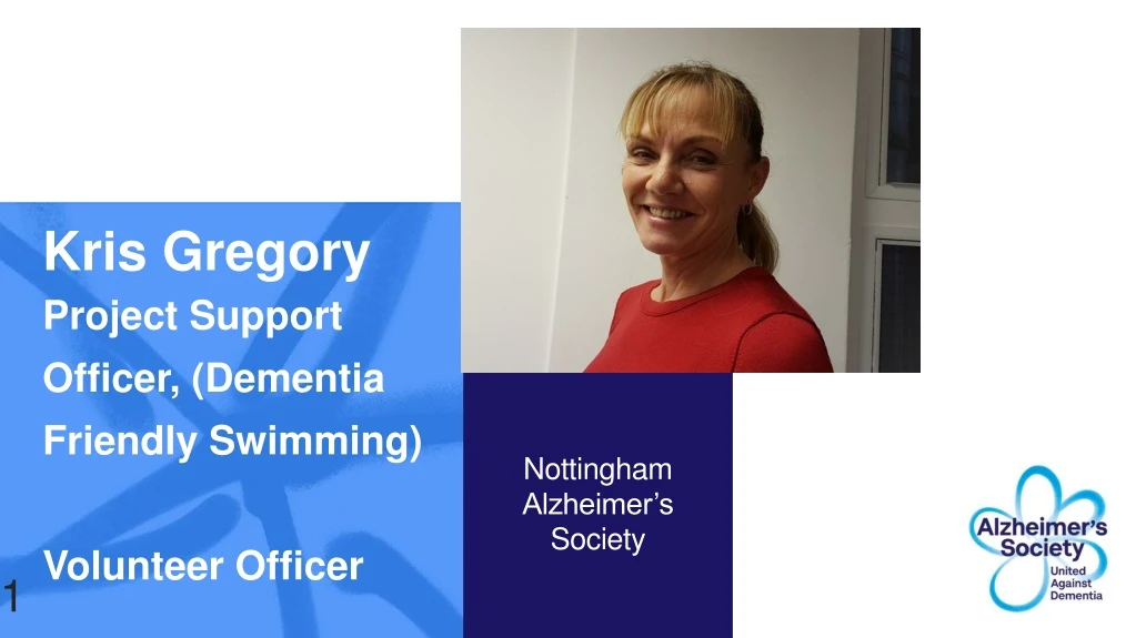 kris gregory project support officer dementia friendly swimming volunteer officer