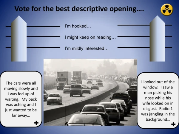 Vote for the best descriptive opening….