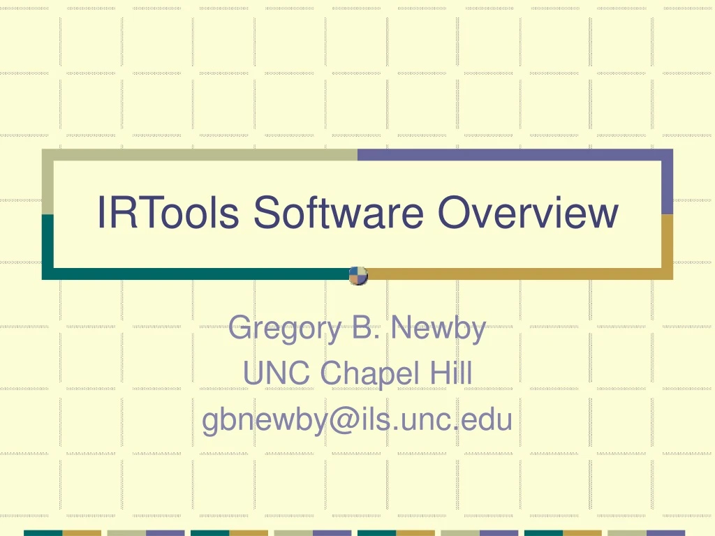 irtools software overview