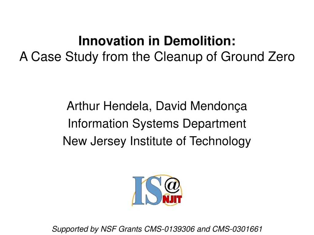 innovation in demolition a case study from the cleanup of ground zero