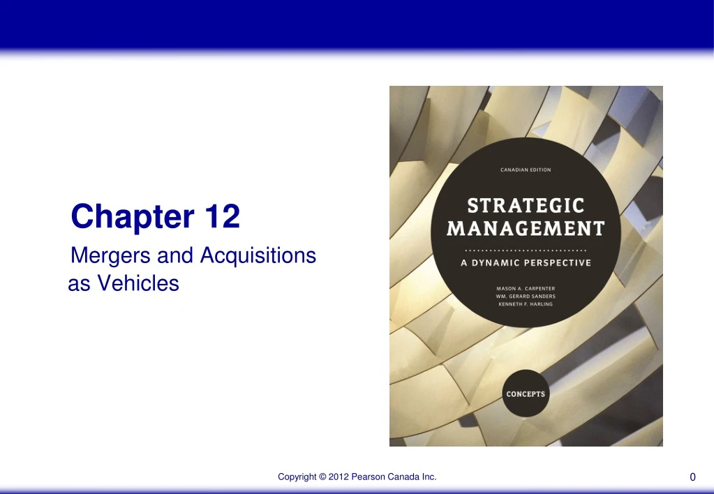 chapter 12 mergers and acquisitions as vehicles