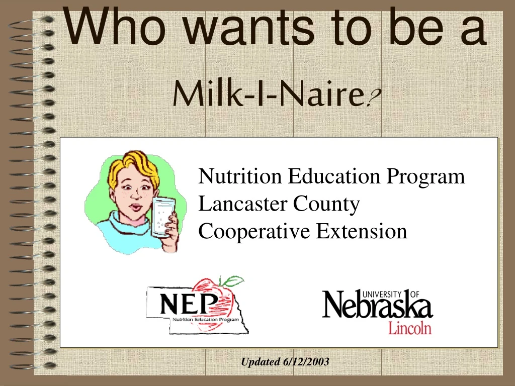who wants to be a milk i naire