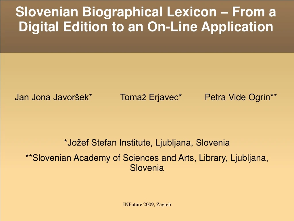 slovenian biographical lexicon from a digital edition to an on line application