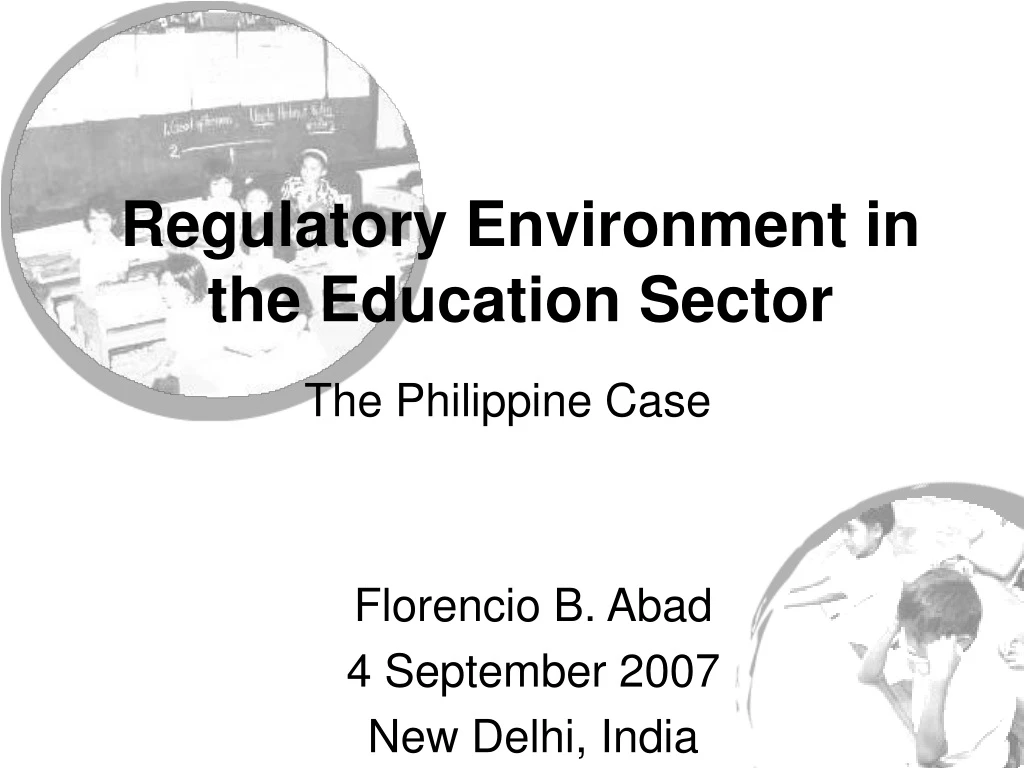 regulatory environment in the education sector