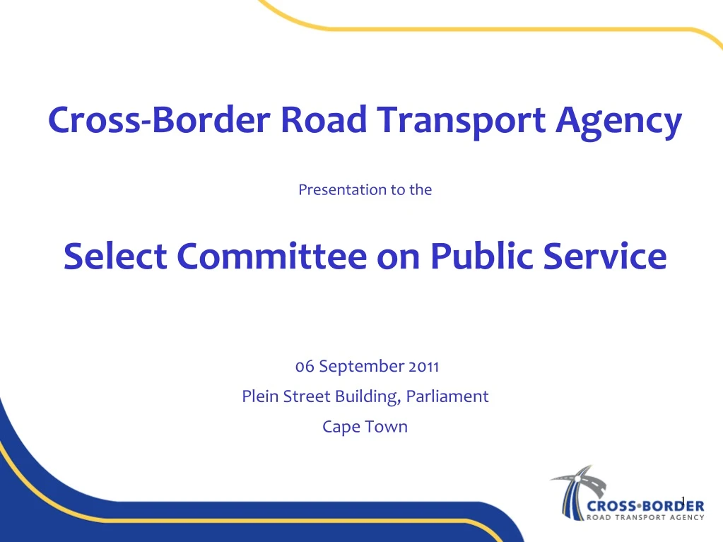 cross border road transport agency presentation