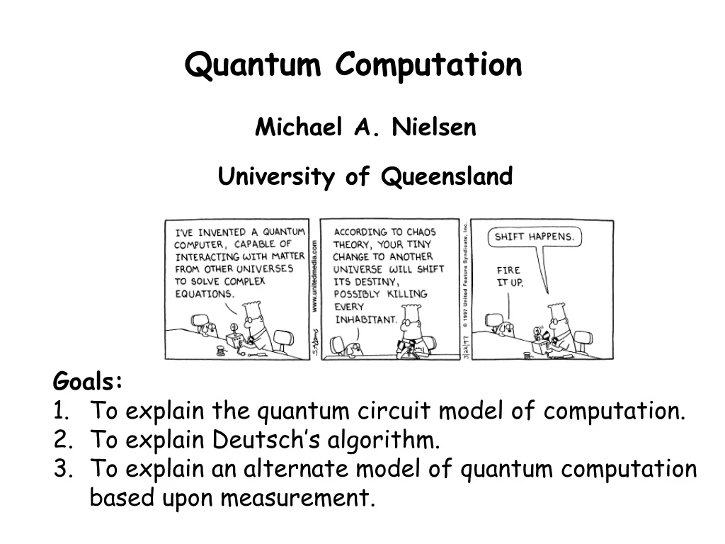 quantum computation