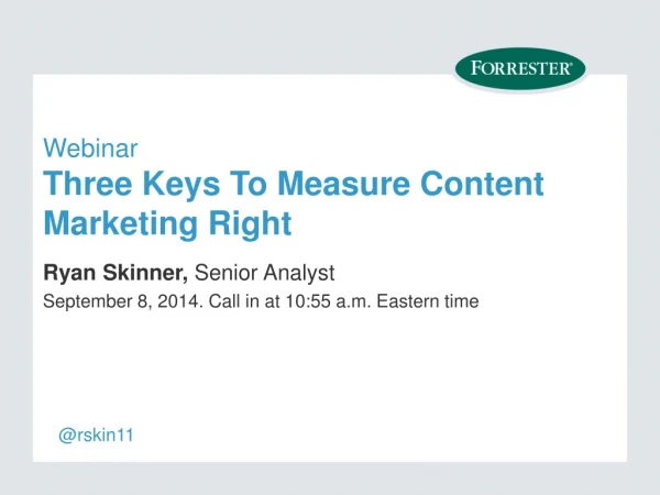 Webinar Three Keys To Measure Content Marketing Right