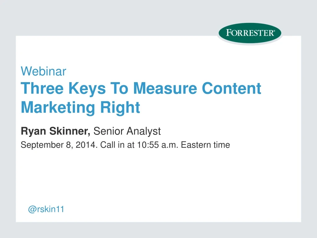 webinar three keys to measure content marketing right