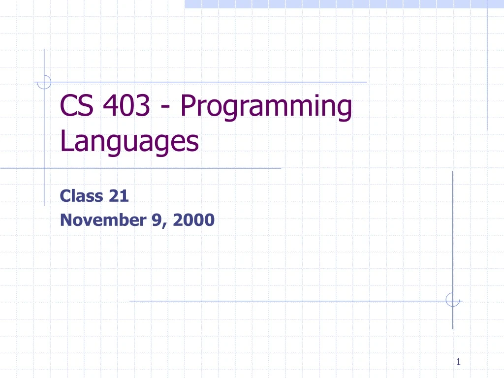 cs 403 programming languages