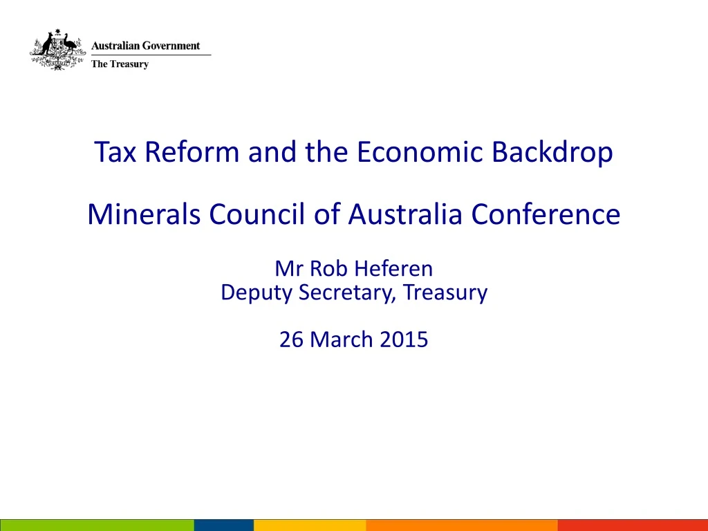 tax reform and the economic backdrop minerals