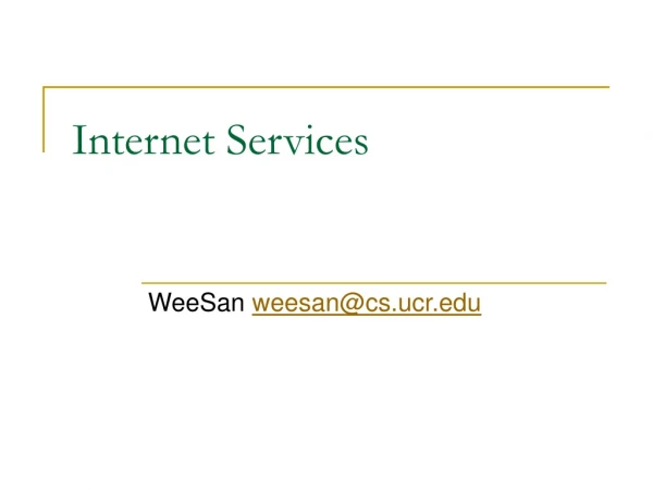 Internet Services