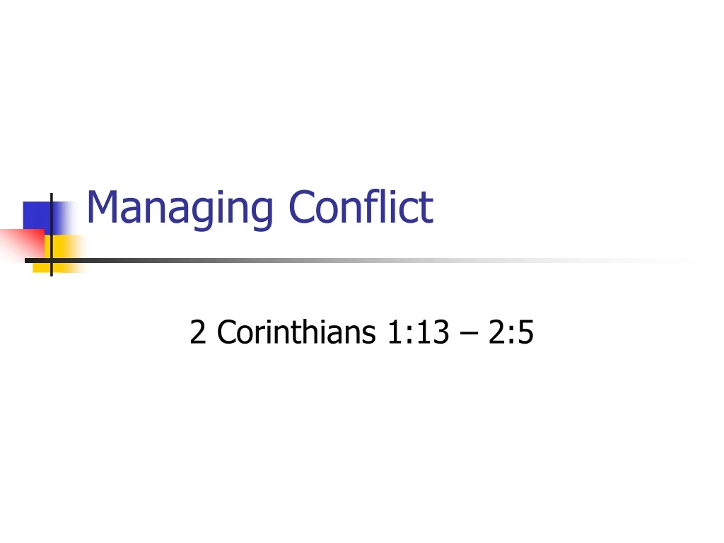 managing conflict