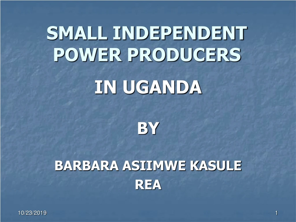 small independent power producers