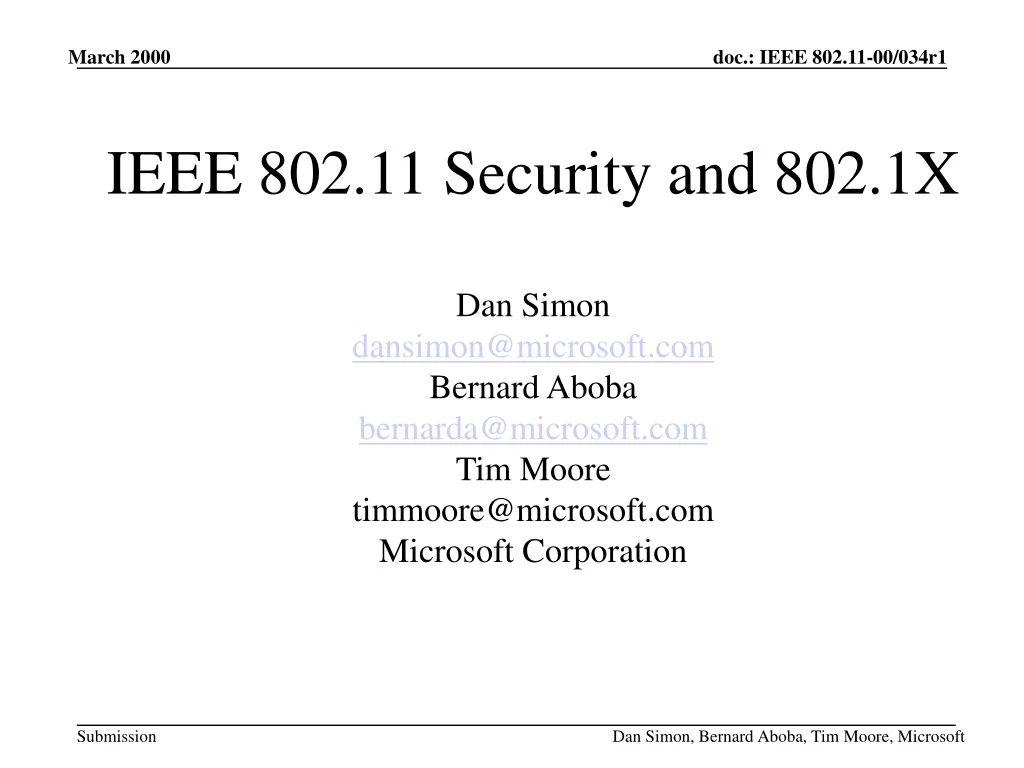 ieee 802 11 security and 802 1x dan simon