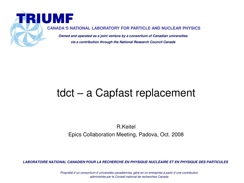 tdct a capfast replacement