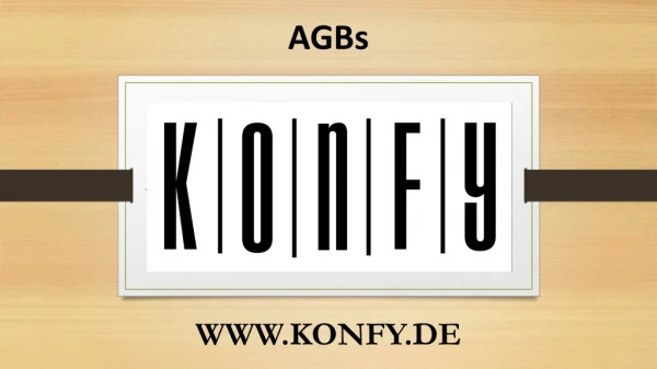 AGBs - Konfy