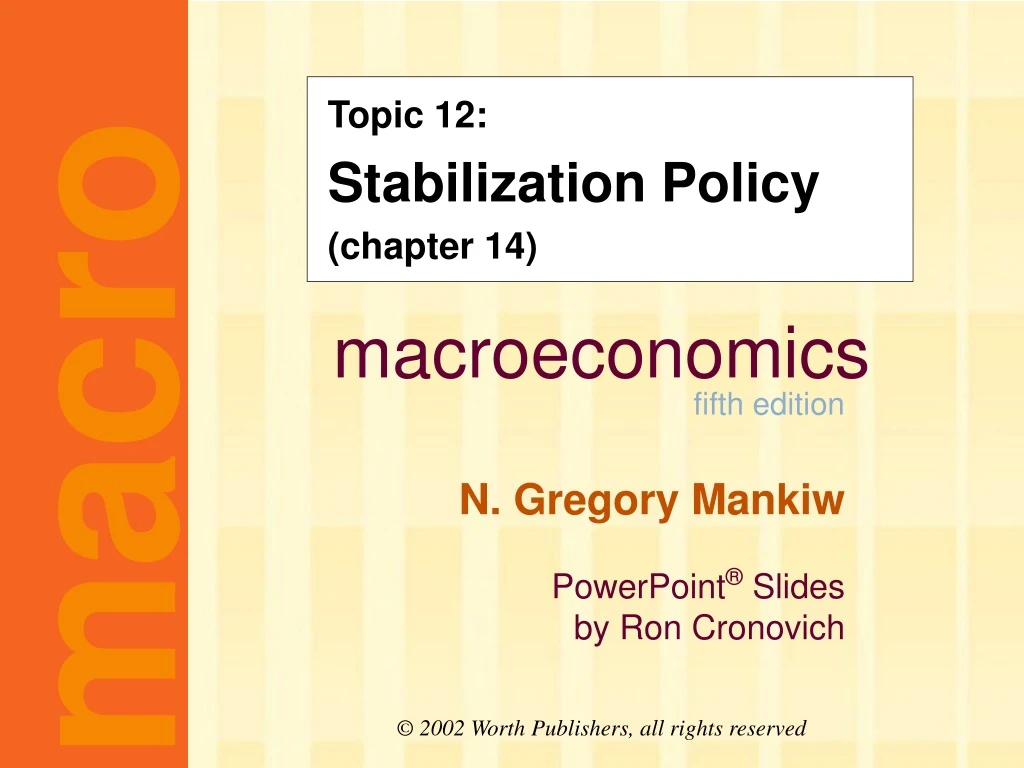 topic 12 stabilization policy chapter 14