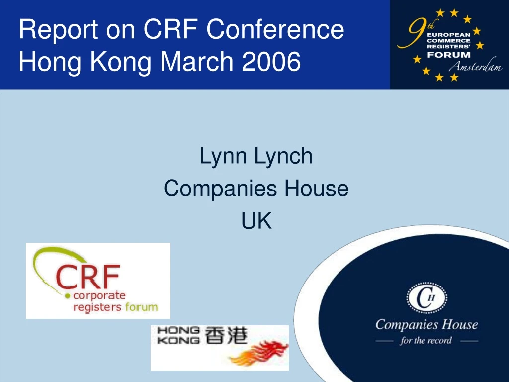 report on crf conference hong kong march 2006