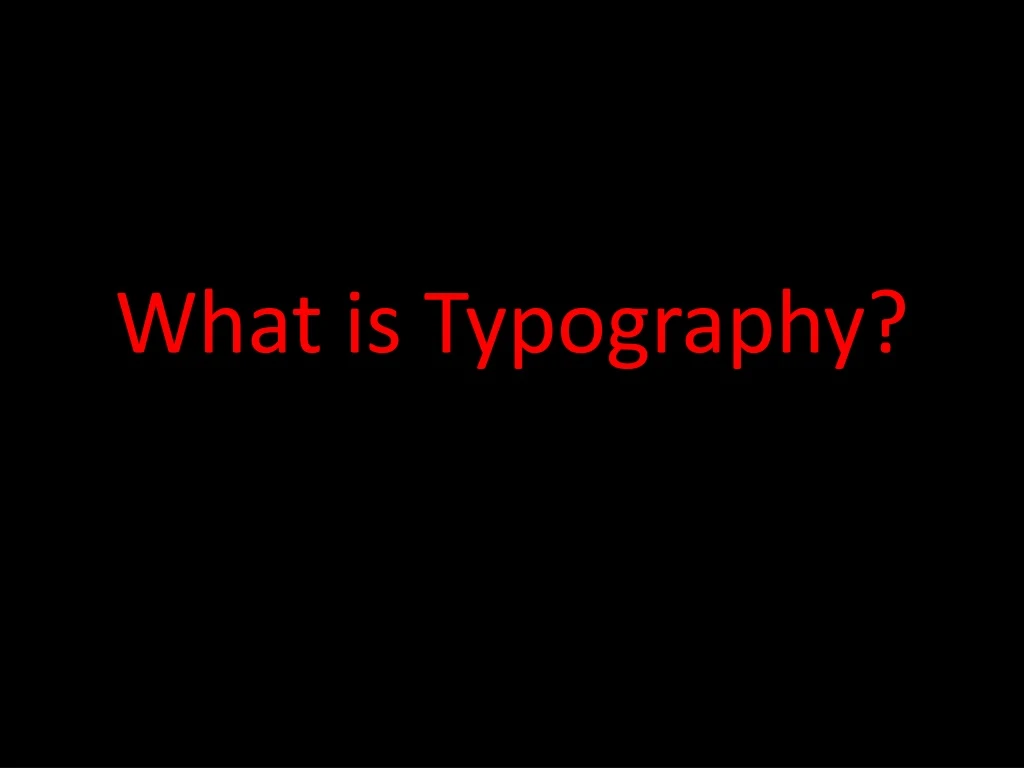 what is typography