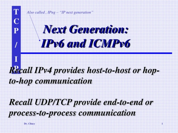 Next Generation: IPv6 and ICMPv6
