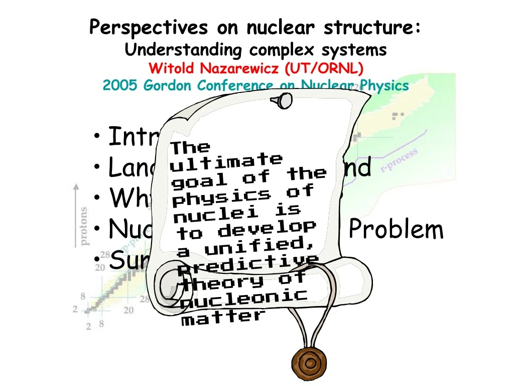 the ultimate goal of the physics of nuclei