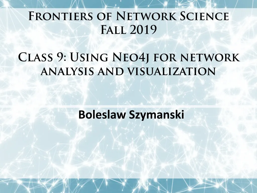 frontiers of network science fall 2019 class