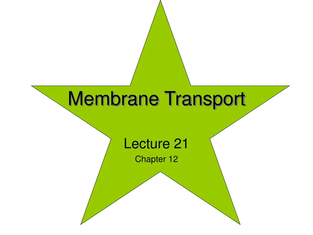 membrane transport