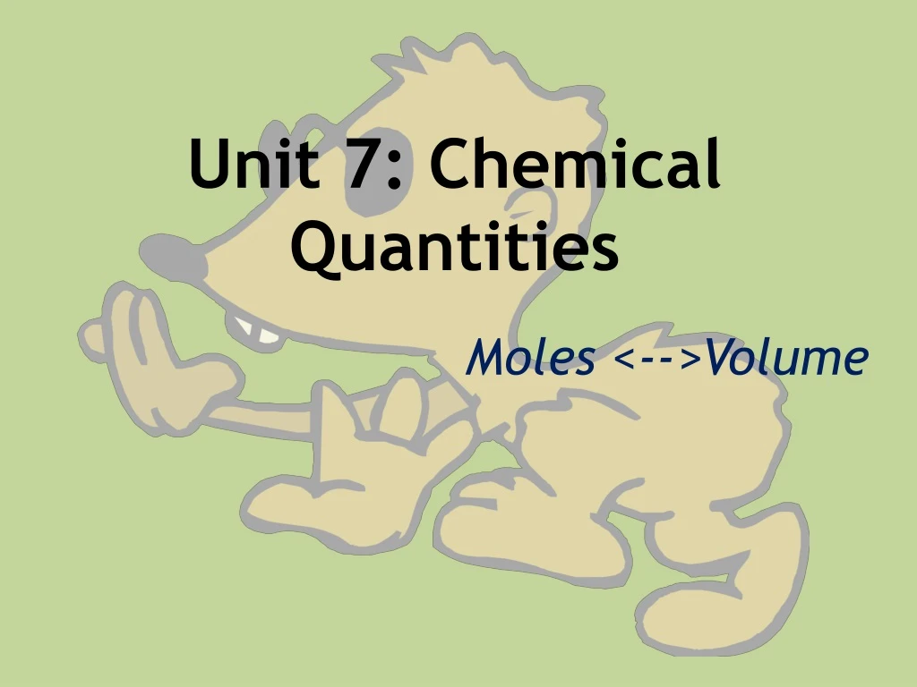 unit 7 chemical quantities