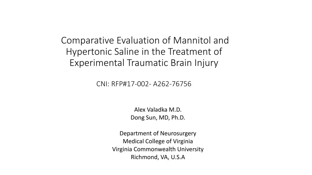 comparative evaluation of mannitol and hypertonic