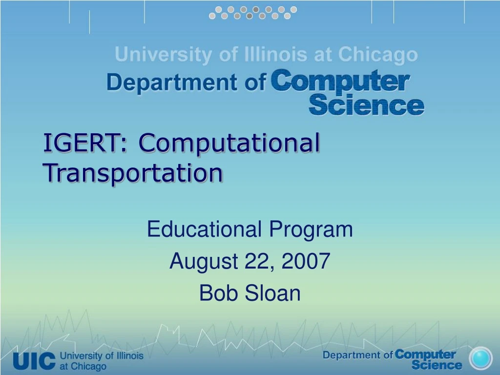 igert computational transportation