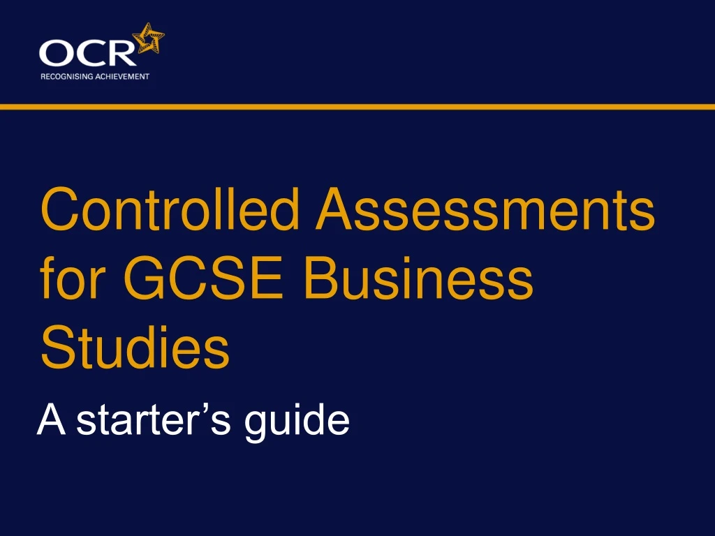 controlled assessments for gcse business studies